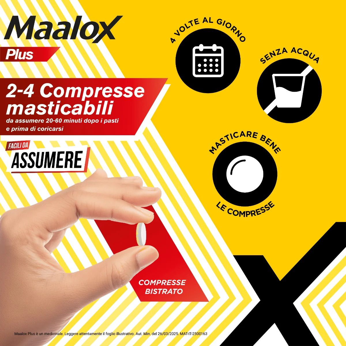 Maalox Plus 50 Compresse Masticabili Antiacido Antigonfiore