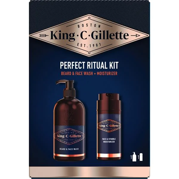 Gillette King C. Perfect Beard Care Kit Confezione Regalo per Uomo