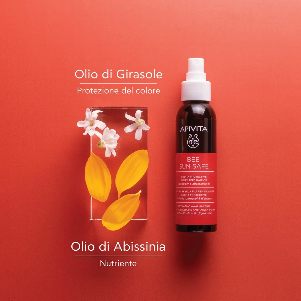 APIVITA Bee Sun Safe Hydra Protective Sun Filters Hair Oil 100 ml Protegge e Nutre i Capelli