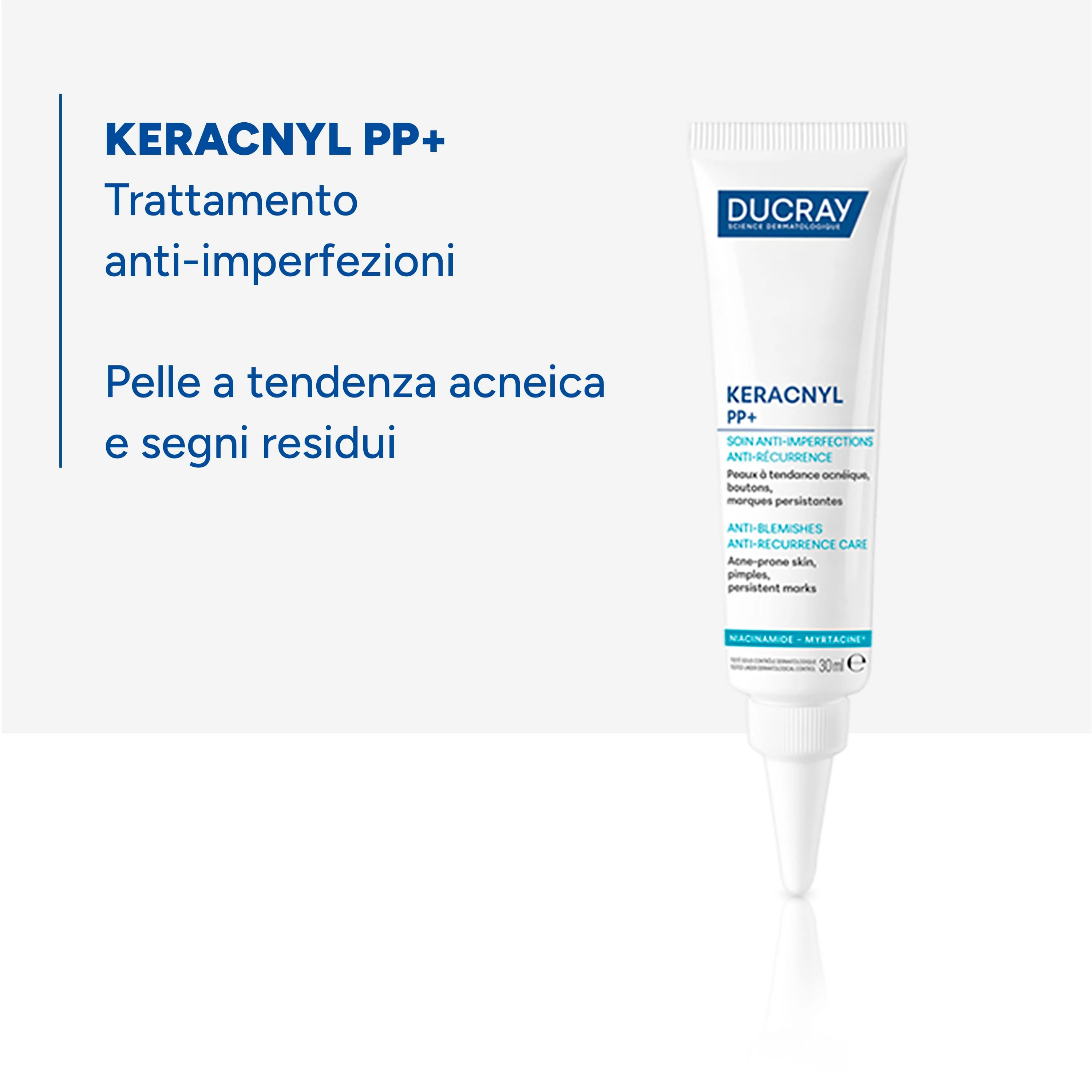 Ducray Keracnyl PP + Crema Anti-imperfezioni 30 ml Per Pelle Grassa e Acneica