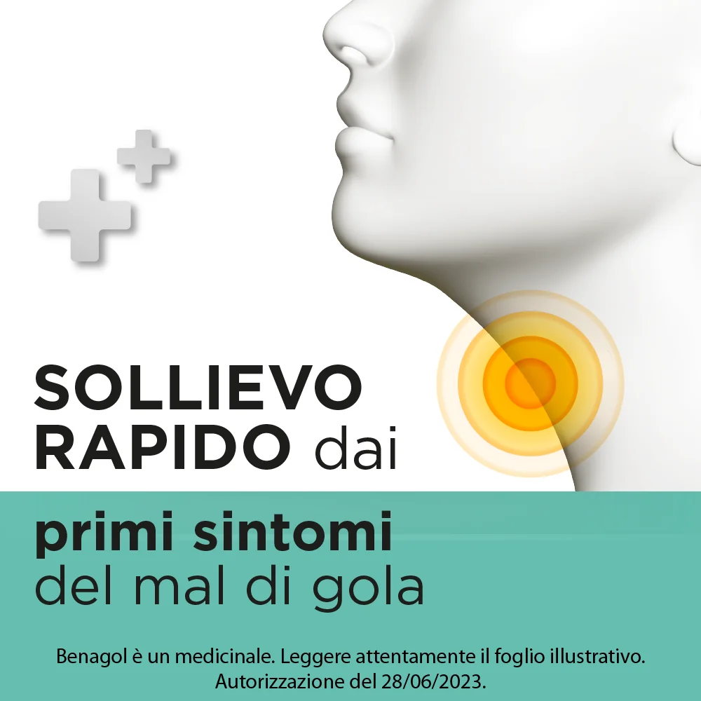 Benagol Mentolo Eucaliptolo 16 Pastiglie Antisettico del Cavo Orale