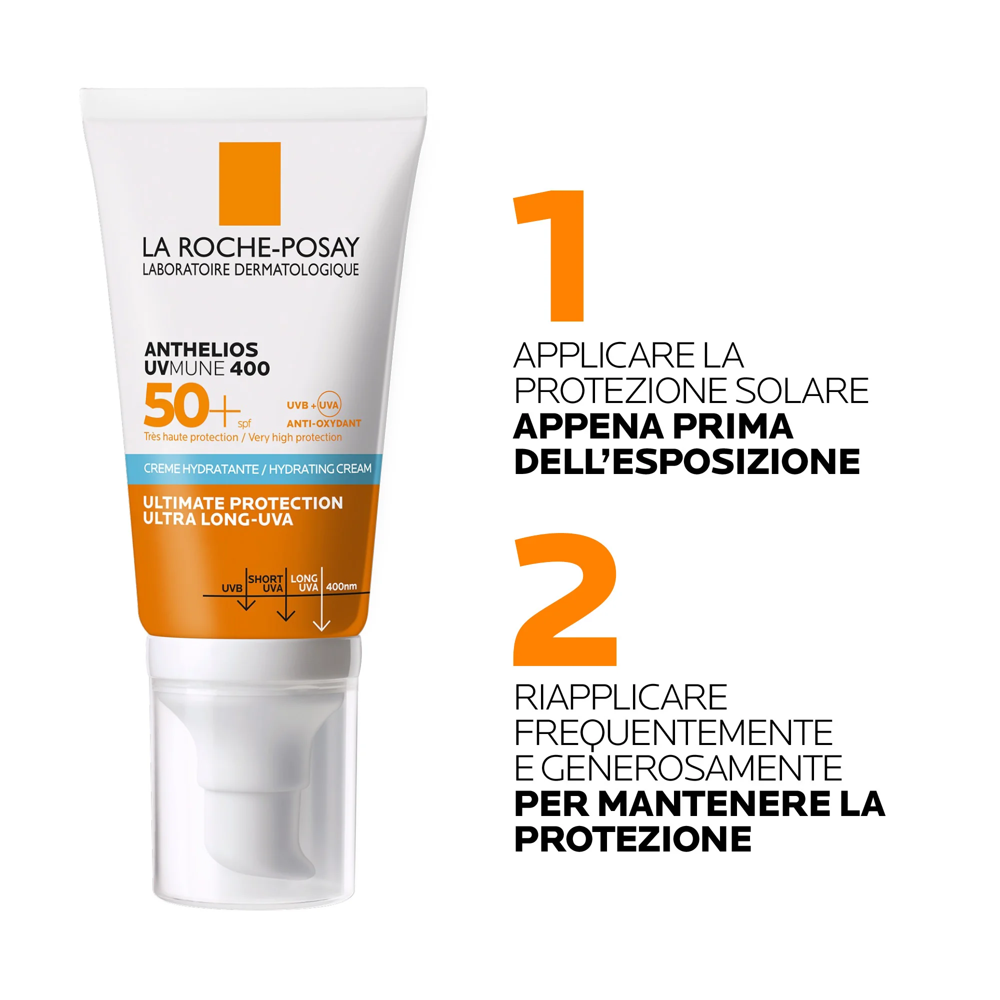 La Roche Posay Anthelios Uvmune 400 SPF 50+ 50 ml Crema Idratante Con Profumo