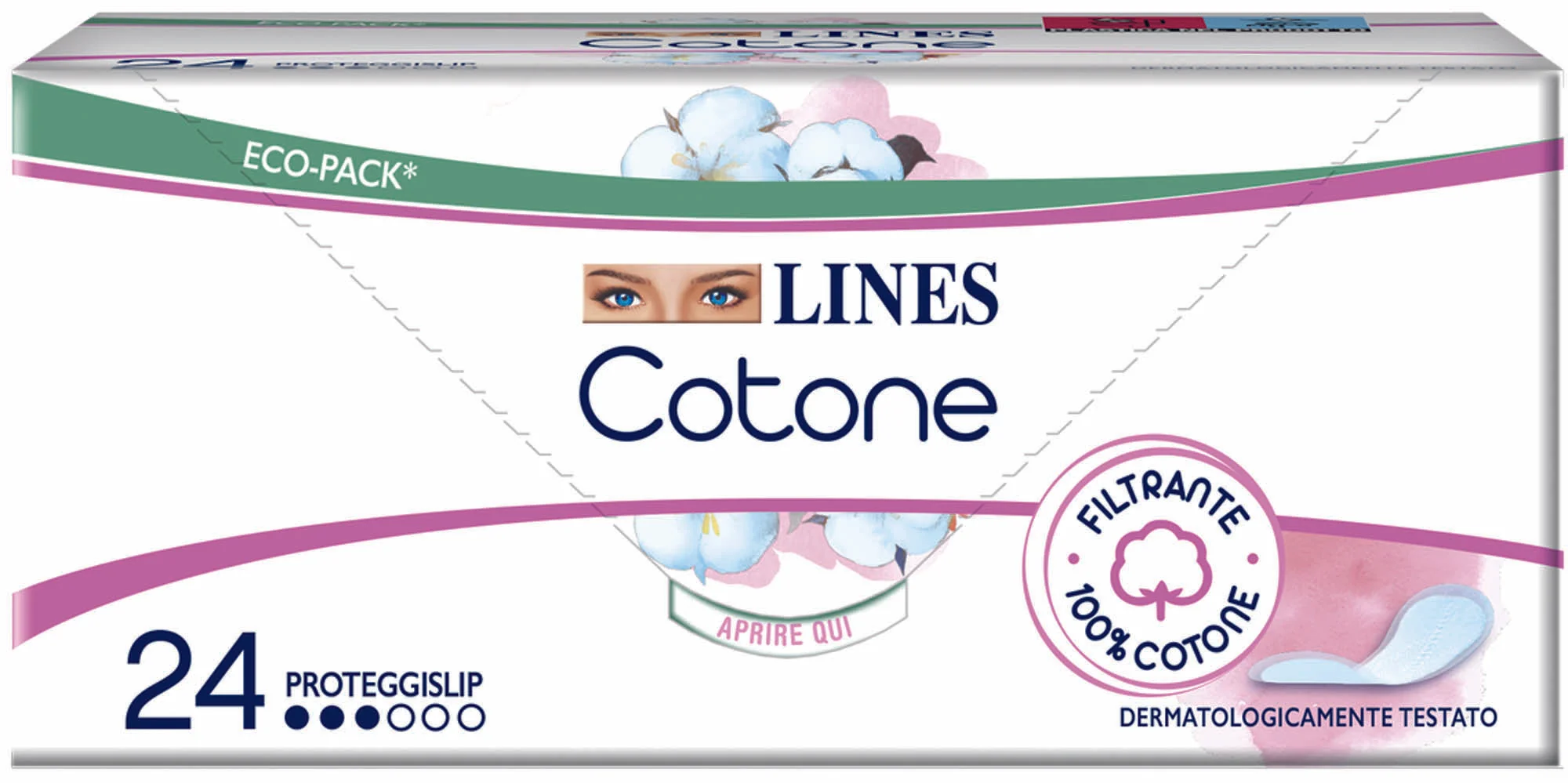 Lines Cotone Proteggislip Distesi 24 Pezzi 100% cotone sulla pelle