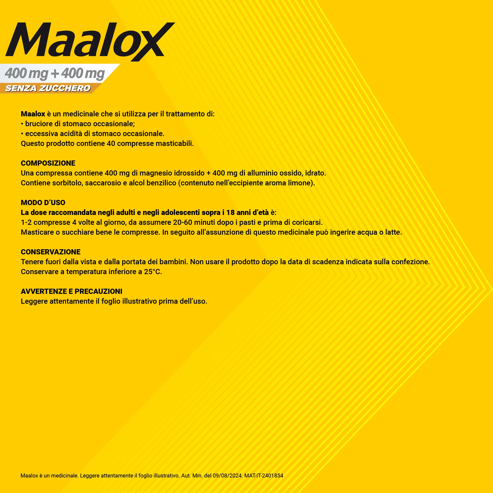 Maalox Senza Zucchero Aroma Limone 30 Compresse Masticabili Antiacido