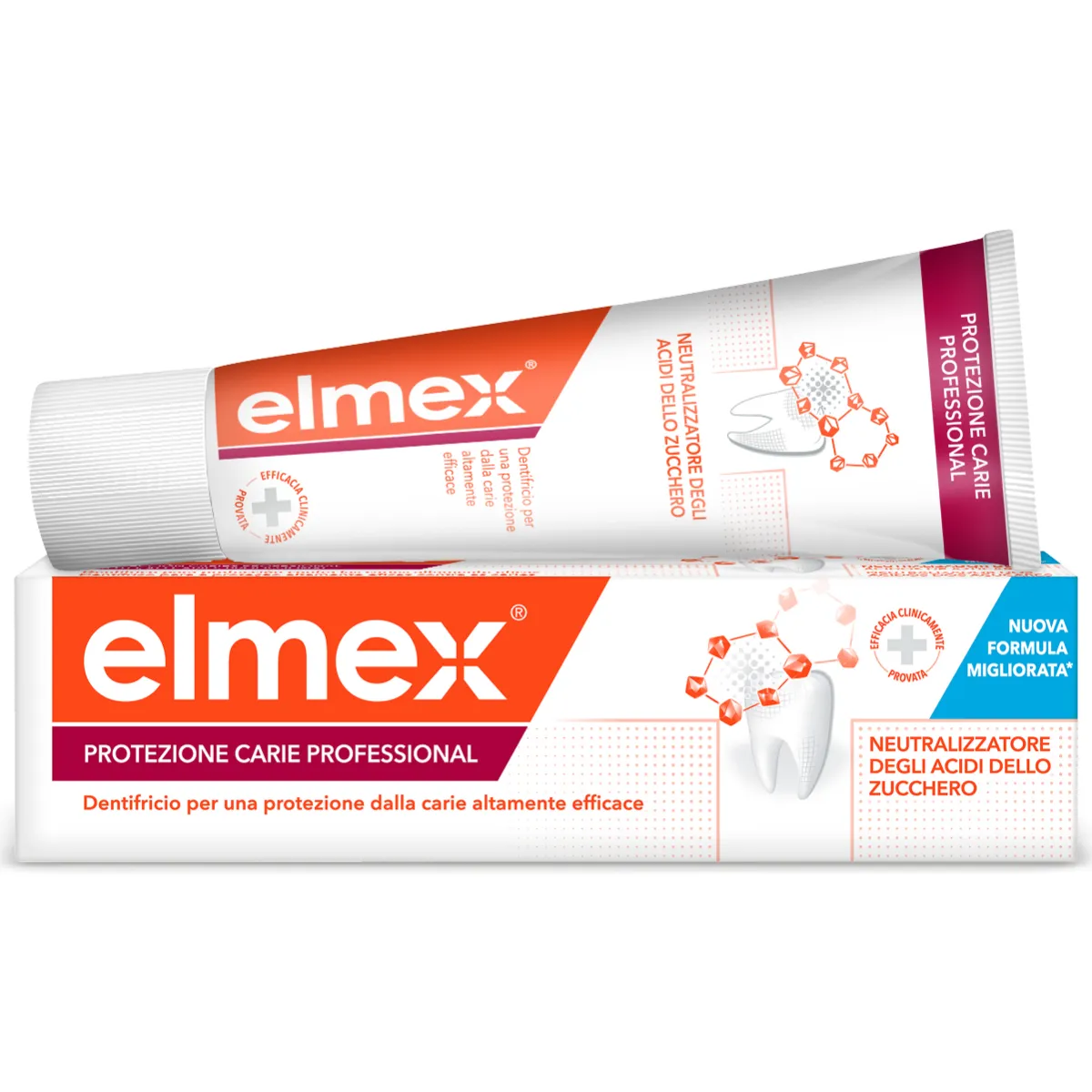 Elmex Protezione Carie Professional Dentifricio 75 ml Neutralizza gli Acidi dello Zucchero