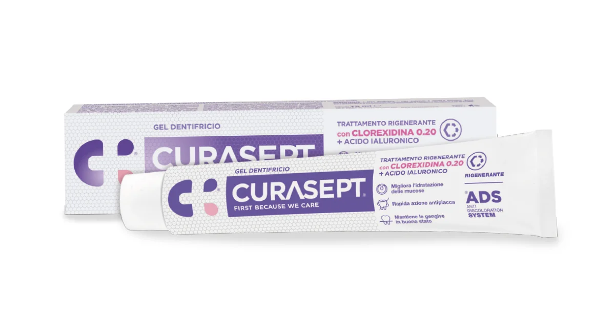 Curasept Gel Dentifricio Ads Dna Trattamento Rigenerante 75 ml con acido ialuronico