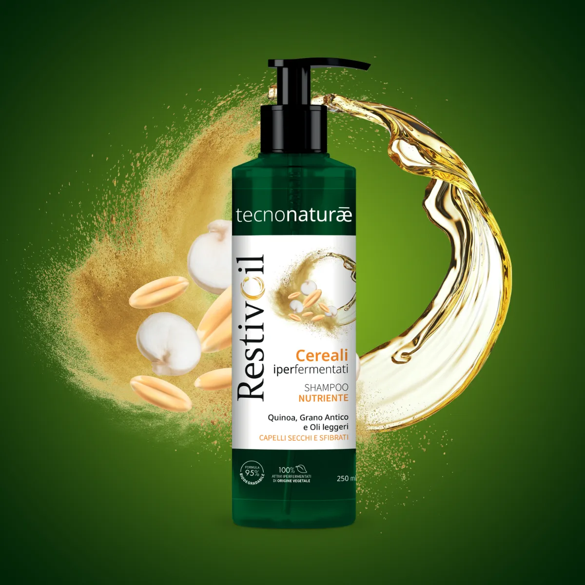 Restivoil Tecnonaturae Secchi Shampoo 250 ml Per capelli secchi e sfibrati