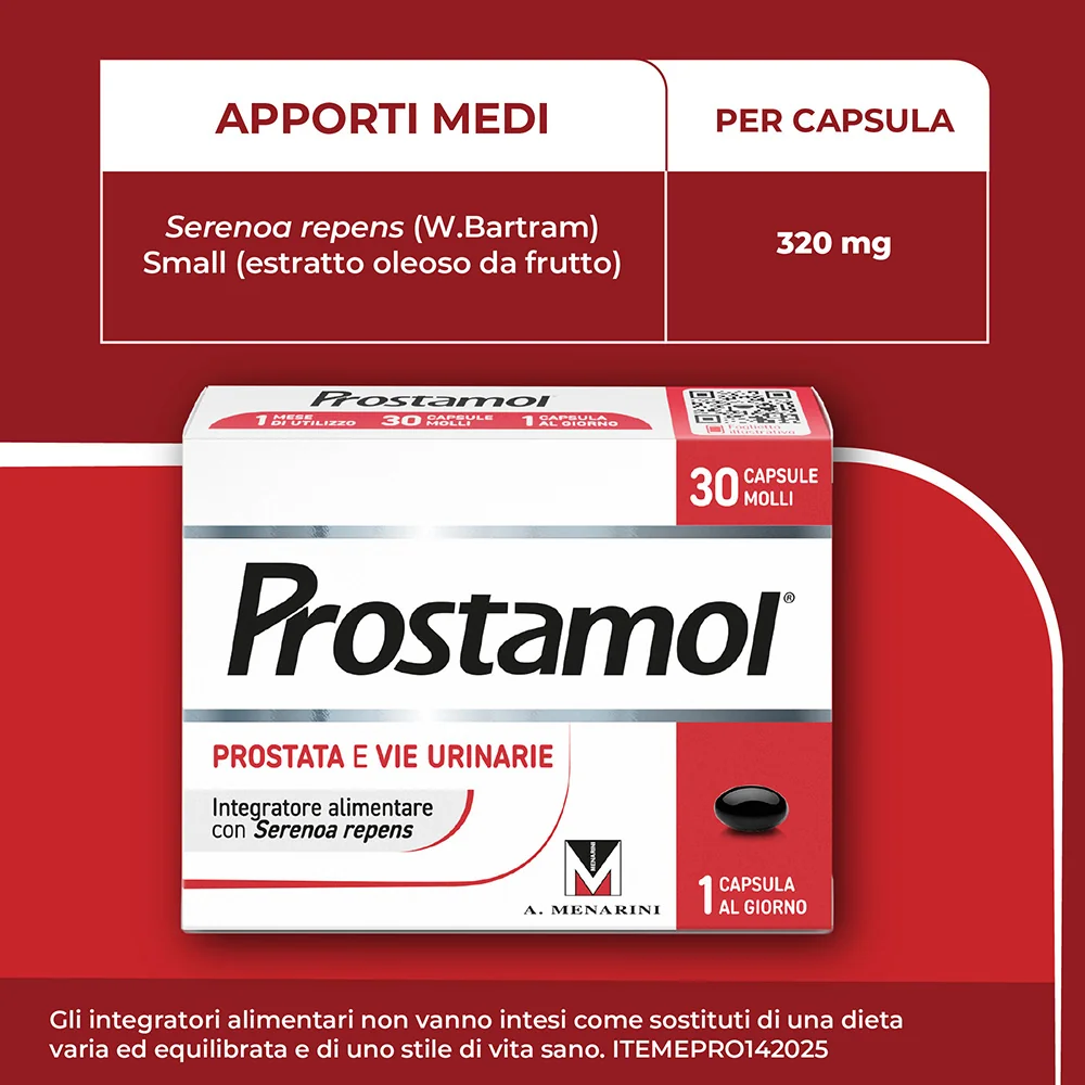 Prostamol 30 Capsule Molli Integratore Prostata e Vie Urinarie