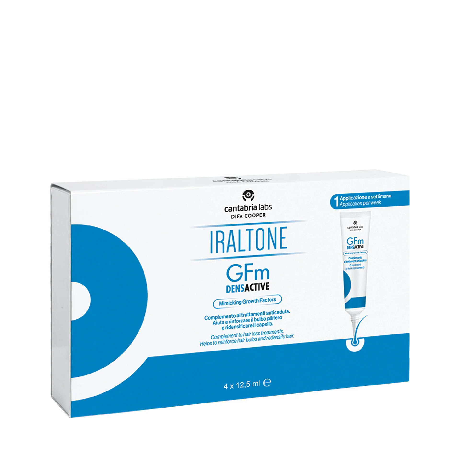 Iraltone Gfm Densactive Gel 4 Tubi Azione Idratante del Cuoio Capelluto