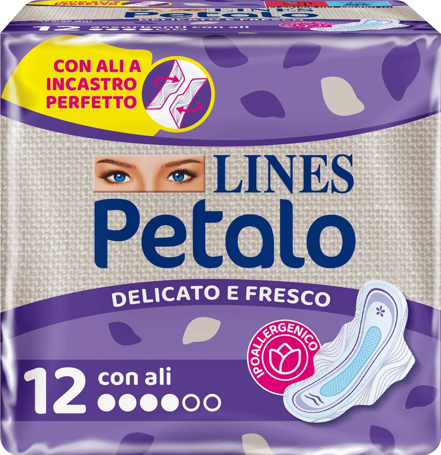 Lines Petalo Blu Con Ali 12 Pezzi Delicato Fresco