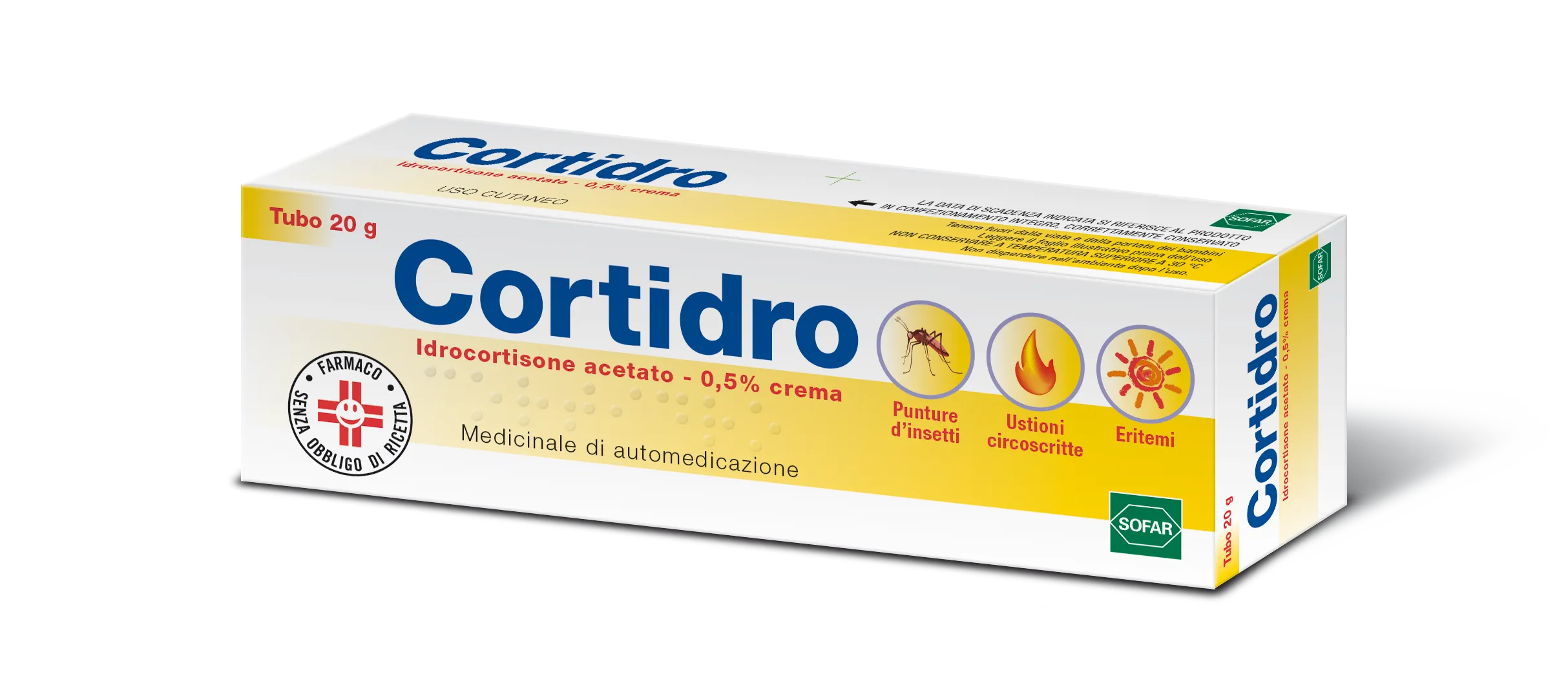 Cortidro 0,5% Crema Idrocortisone Acetato Anti-irritazione 20 g