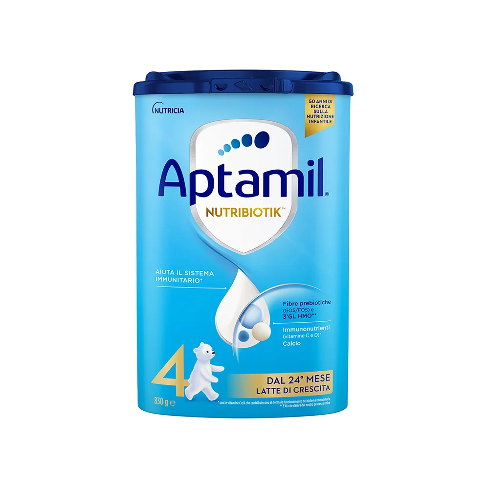 APTAMIL Nutribiotik 4 830g Latte di Crescita in Polvere per Bambini dal 24° mese compiuto