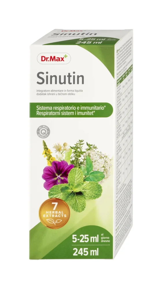 Dr. Max Sciroppo Sinutin 245Ml Fluidificazione del Muco e Liberazione delle Vie Respiratorie