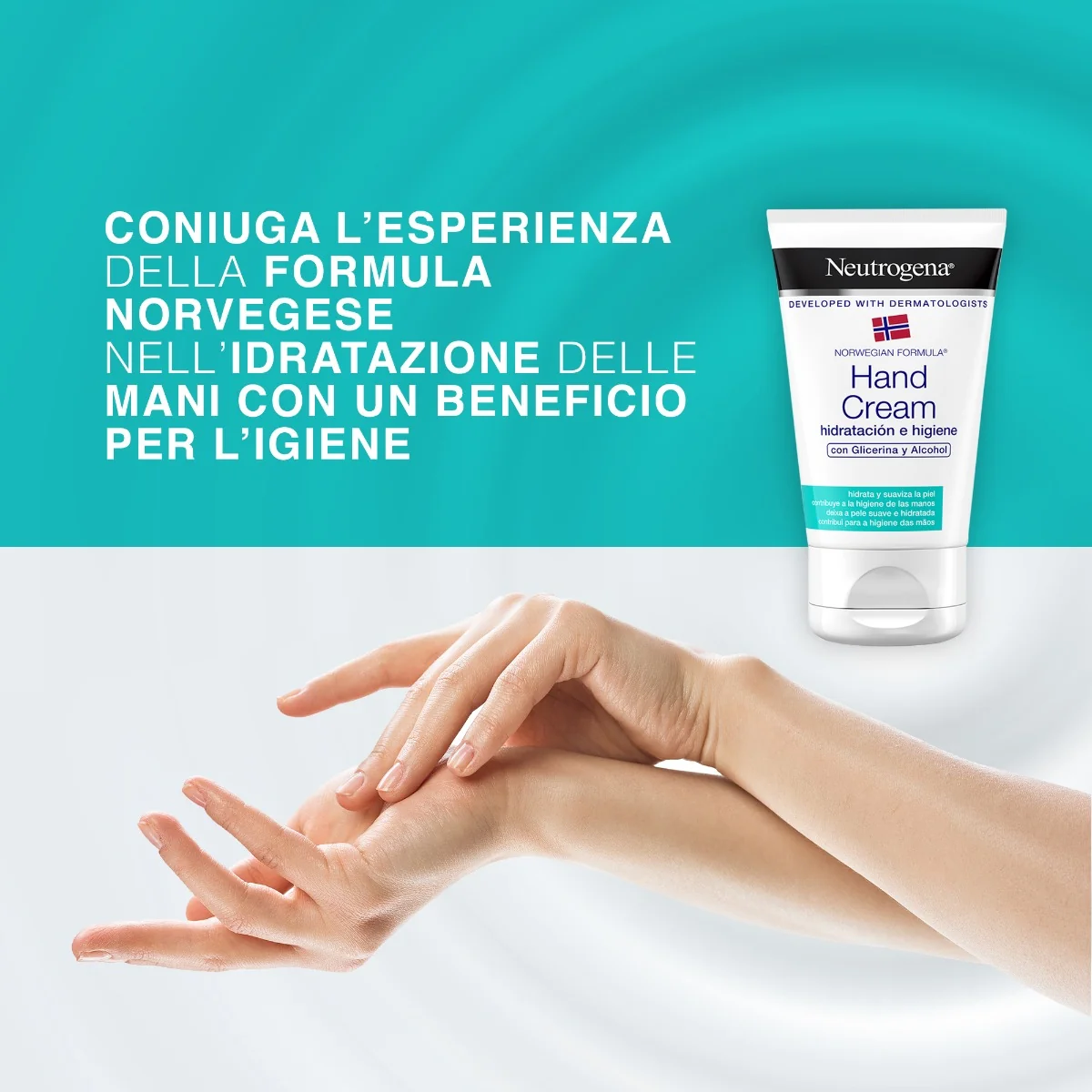 Neutrogena Crema Mani Idratazione & Igiene Arricchita con Glicerina