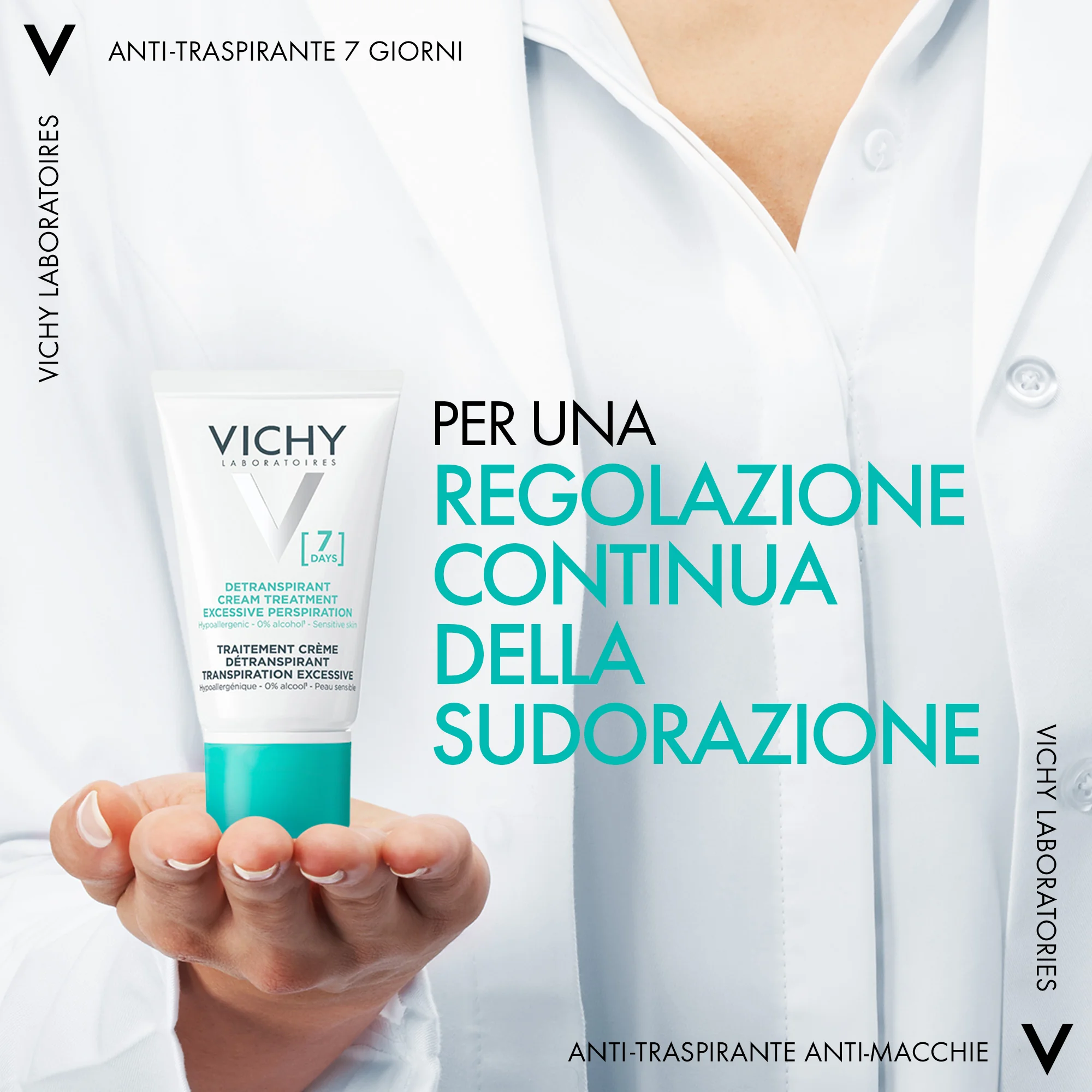 Vichy Deodorante in Crema 30 Ml Antitraspirante per Controllo della Sudorazione a lunga durata
