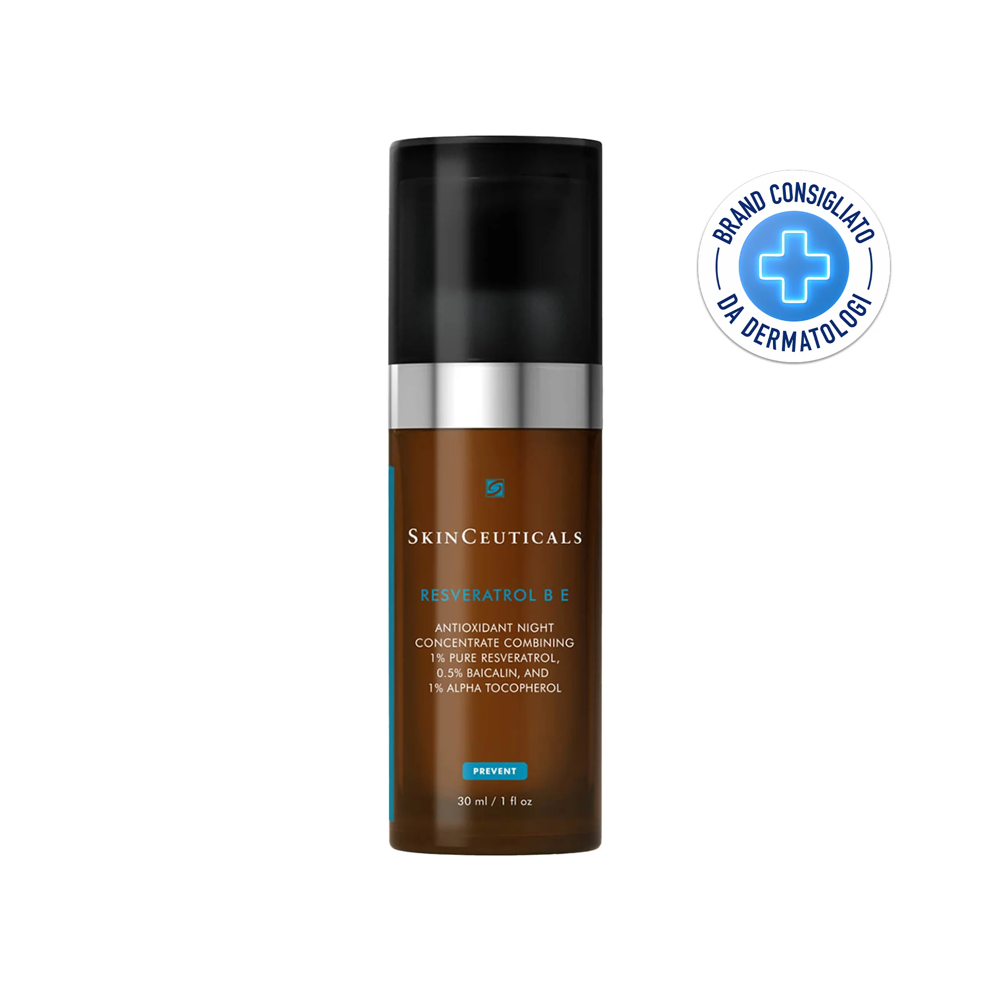 SkinCeuticals Resveratrol B E Siero 30 Ml Siero antiossidante notte con Resveratrolo e Vitamina E