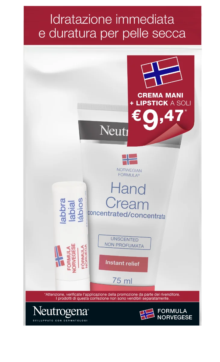 Neutrogena Mani Non Profumato + Lipstick Bundle Detersione Mani e Labbra