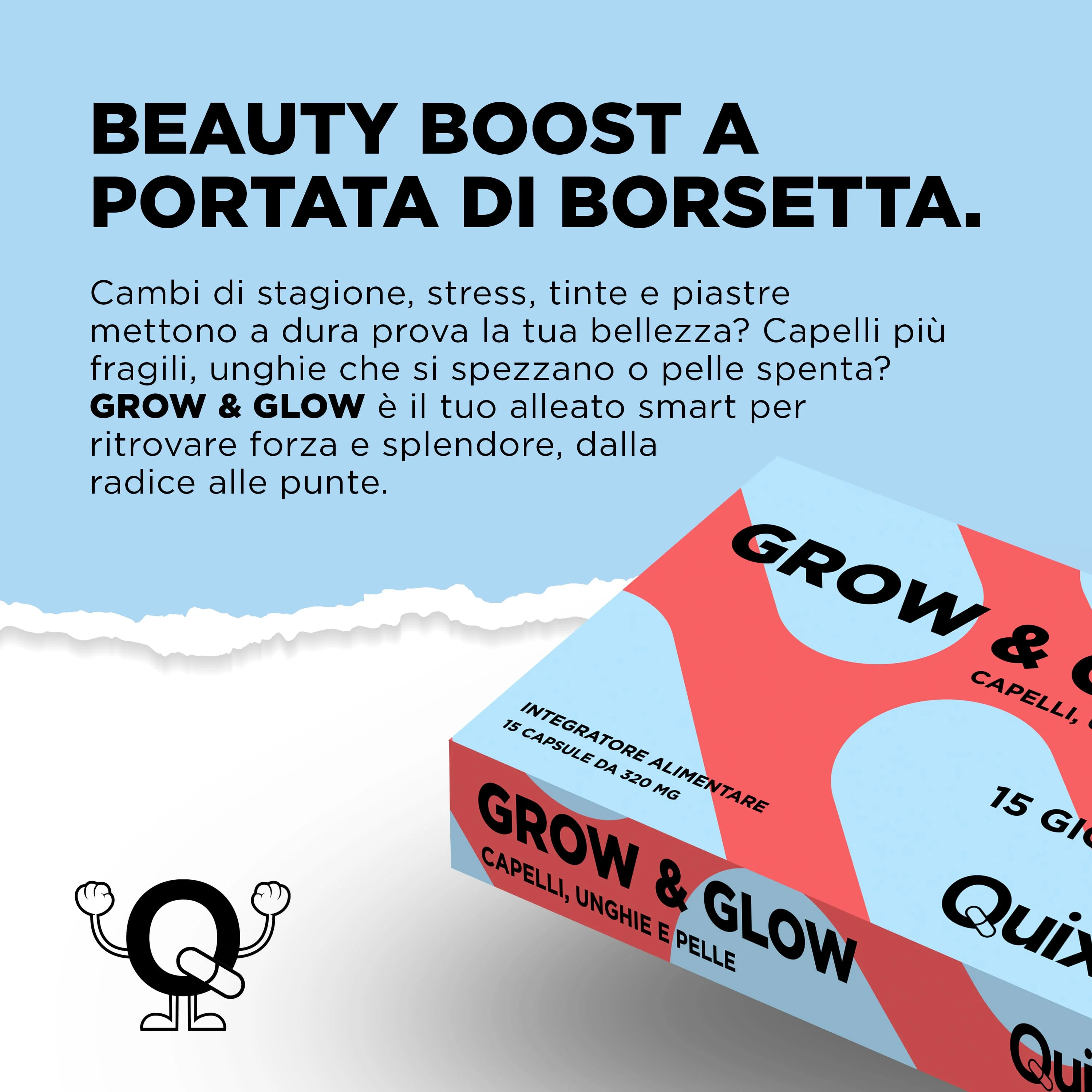 Ec Quixy Grow& Low-Cap Un Unghie e Capelli