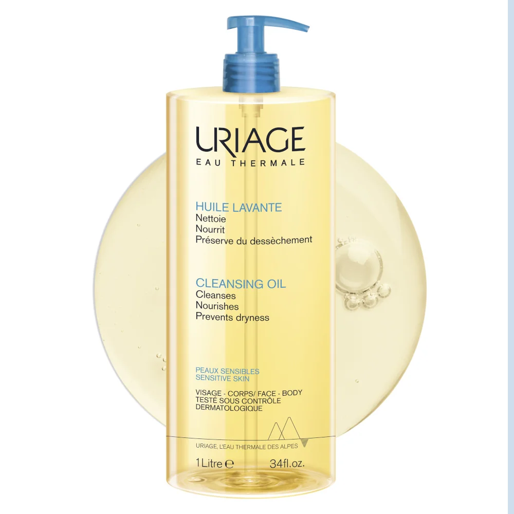 Uriage Eau Thermale Olio Detergente Lavante Viso e Corpo 1 litro Tutti i Tipi di Pelle