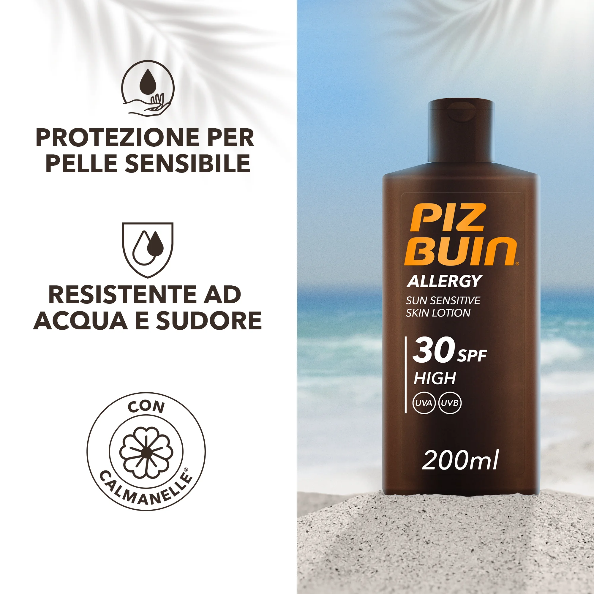 Piz Buin Allergy Fluido Corpo SPF 30 200 Ml Latte Solare
