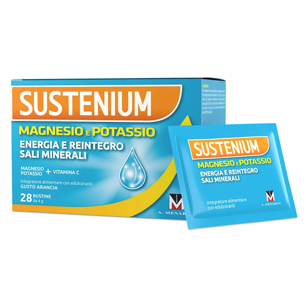 Sustenium Magnesio e Potassio 28 Bustine Contro Stanchezza e Affaticamento