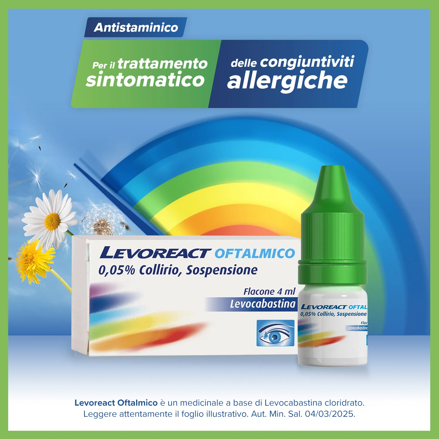 Levoreact Collirio Per Occhi 4 Ml Congiuntivite Allergica