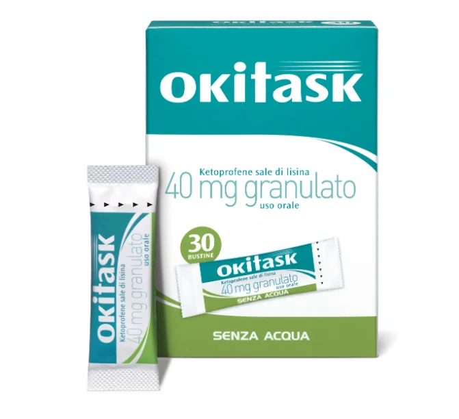 Okitask 40 mg Ketoprofene Sale di Lisina 30 Bustine