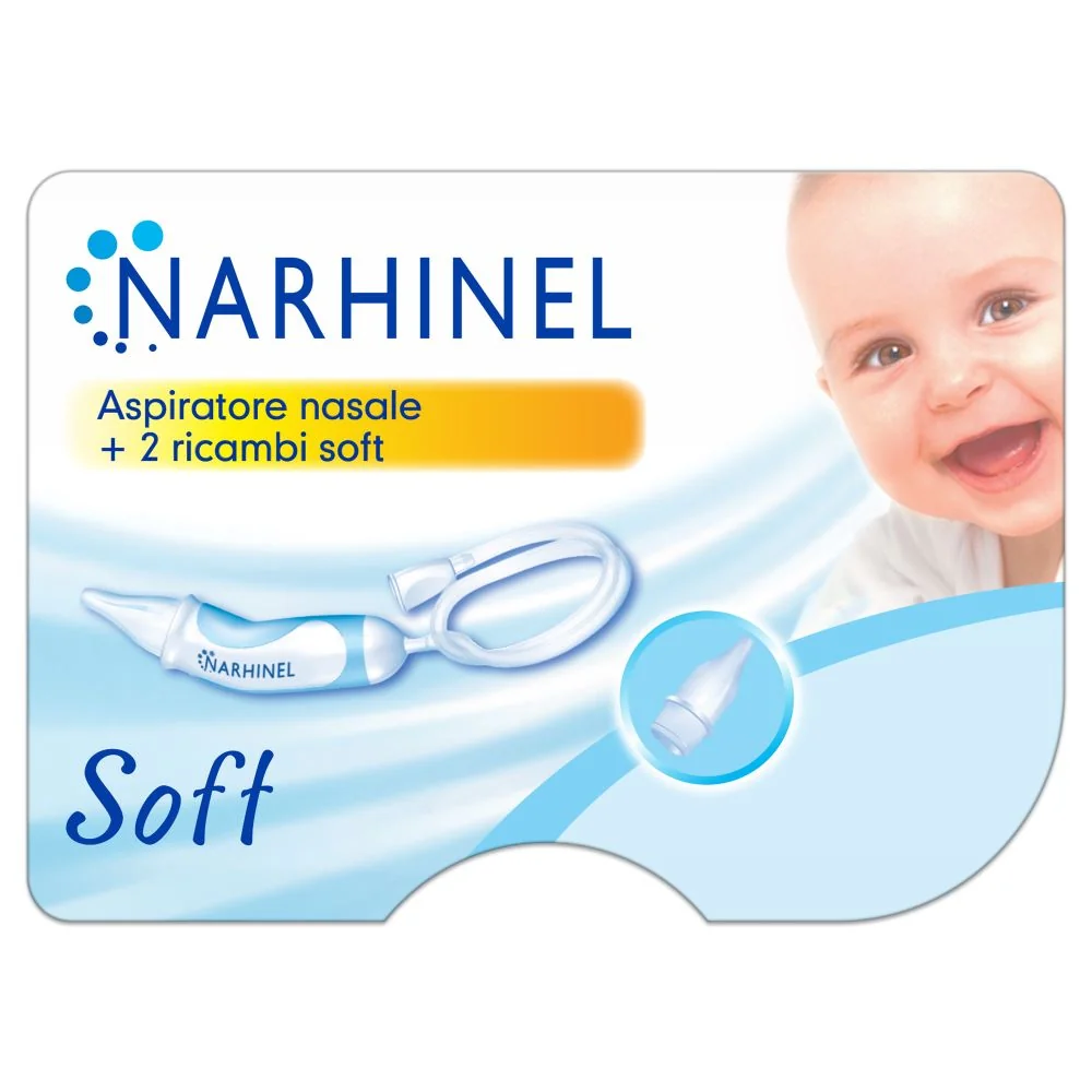Narhinel Aspiratore Nasale Soft + 2 Ricariche Pulizia Nasale nei Bambini