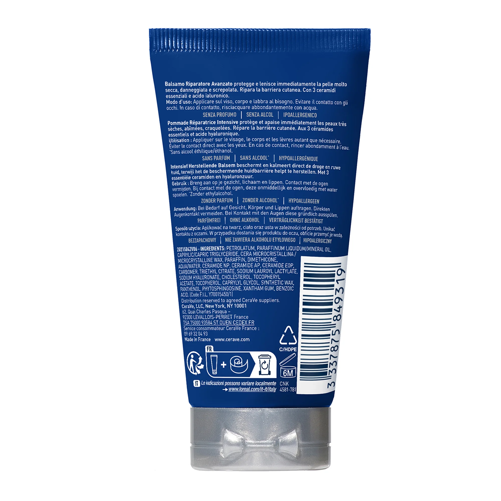 Cerave Balsamo Riparatore Avanzato 50 Ml Idratazione Intensa
