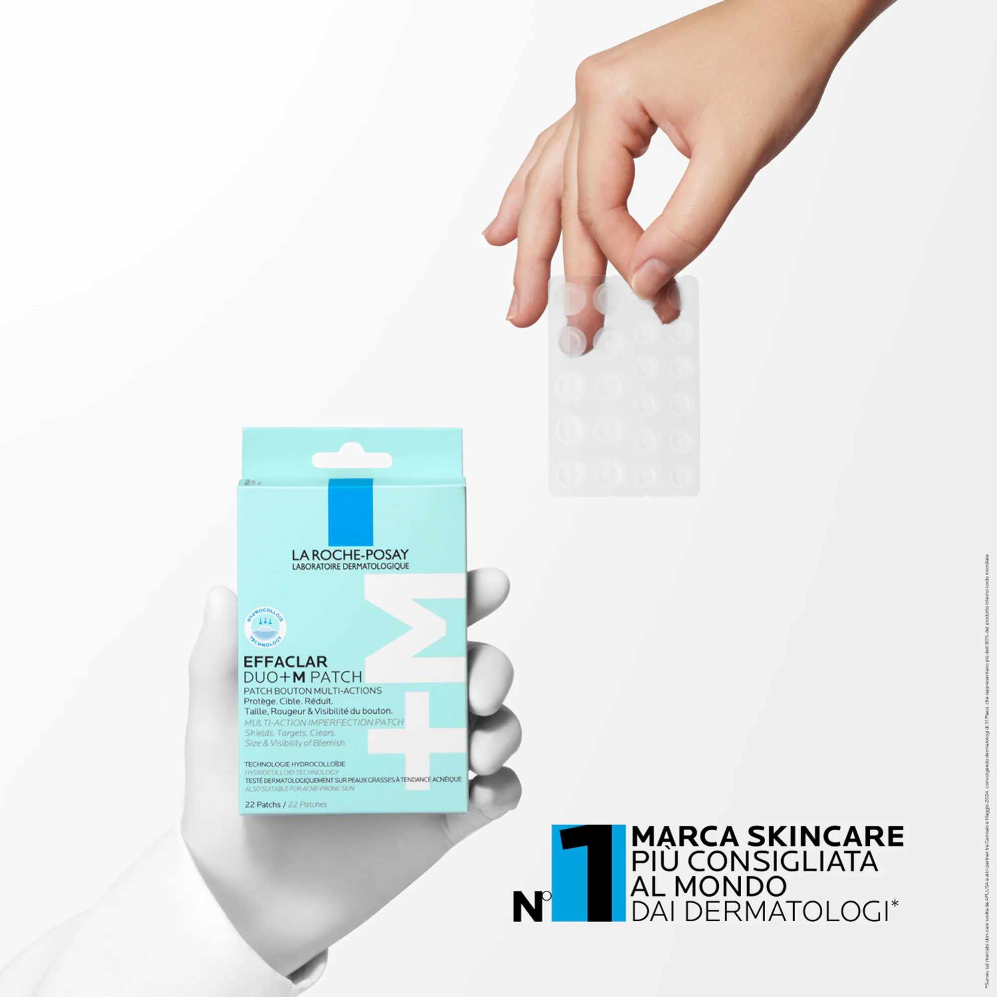 La Roche Posay Effaclar Duo+M Unspot Patches 22 Pezzi Trattamento Invisibile Anti Imperfezioni