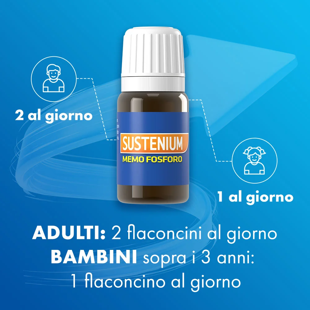 Sustenium Memo Fosforo Integratore Memoria e Concentrazione 10 Flaconcini Memoria e Concentrazione