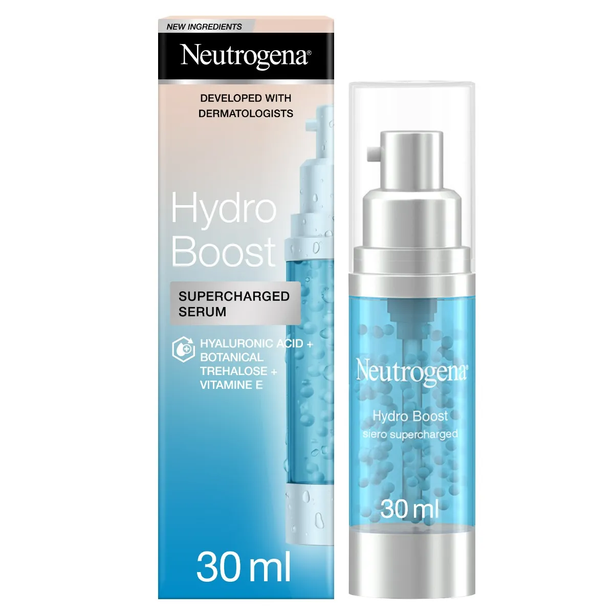 Neutrogena Hydro Boost Siero Viso Idratante 30 ml Con Acido Ialuronico e Vitamina E