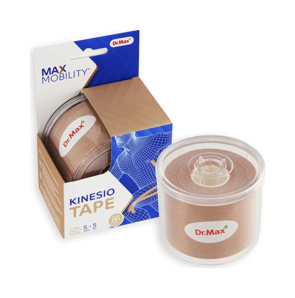 Max Mobility Bendaggio Elastico Terapeutico Nude 5Cmx5M Dolori e Rigidità Muscolare