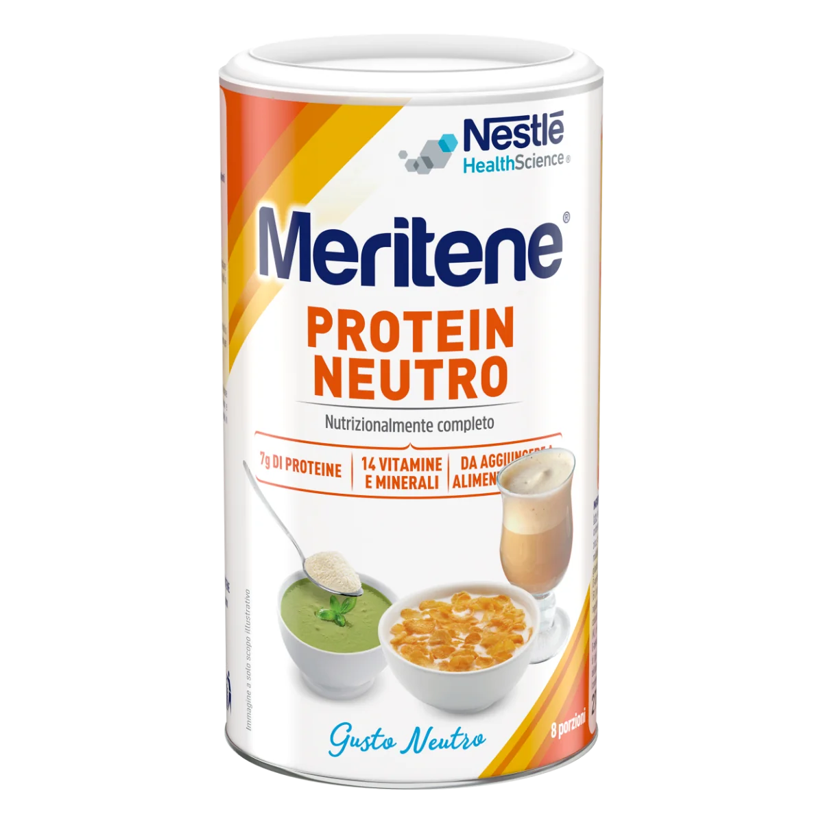 Meritene Protein Neutro Polvere Integratore Proteine Vitamine e Minerali 270 g Iperproteico