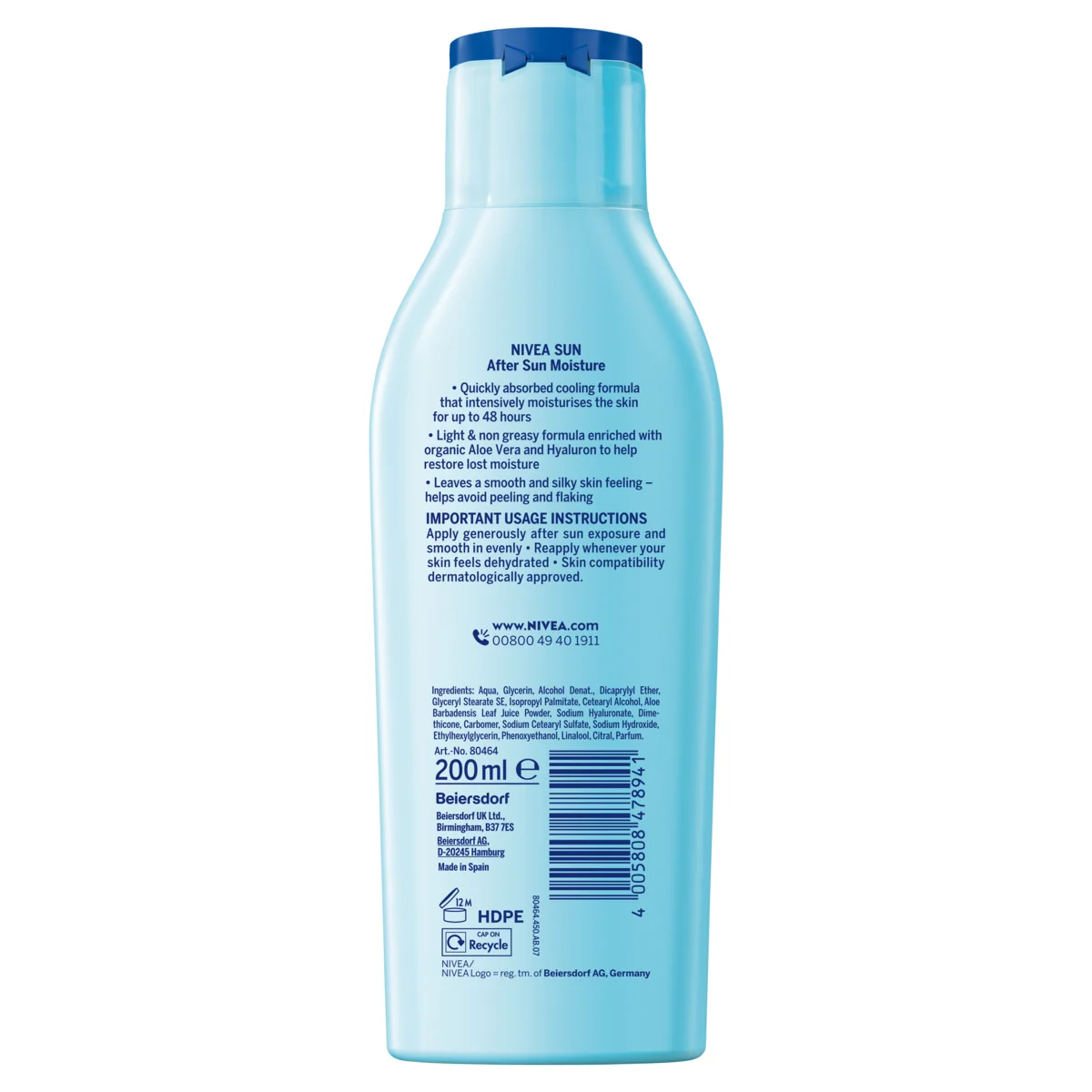 Nivea Sun Latte Doposole Hydrate 200 ml Rinfrescante e idratante