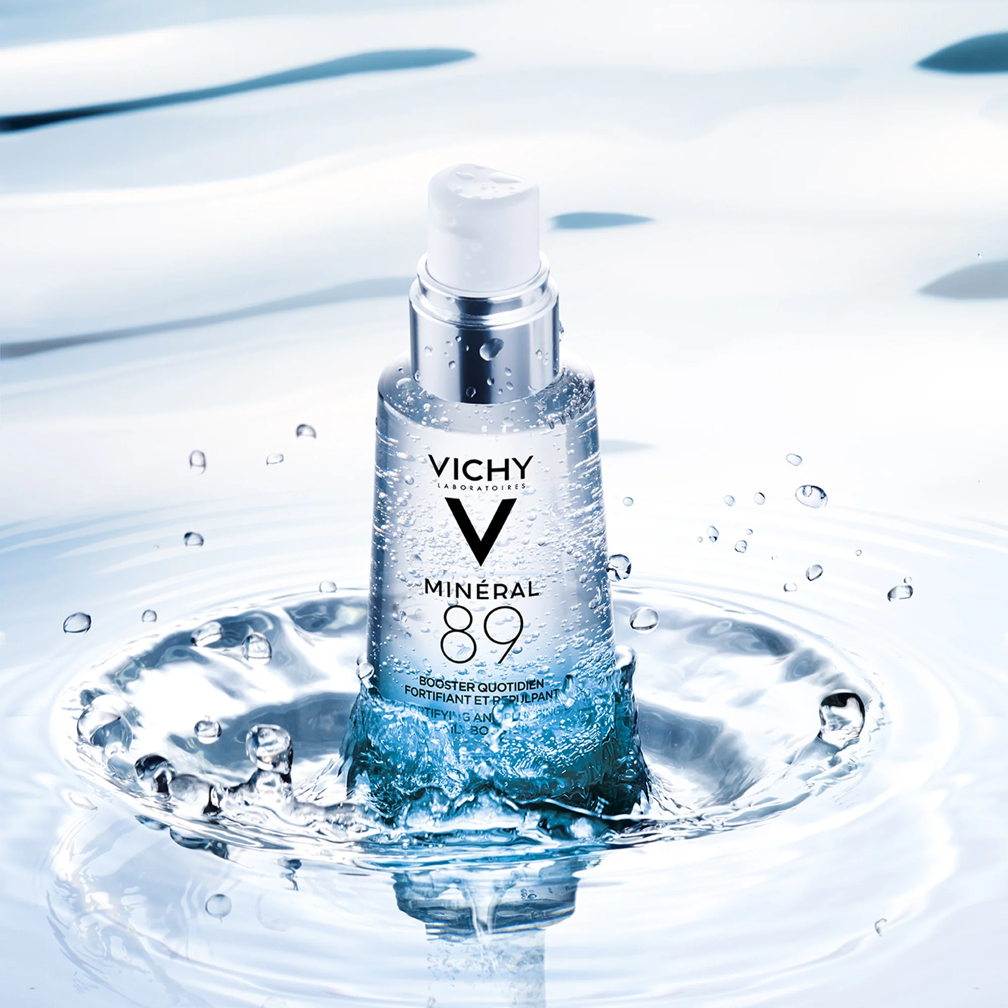 Vichy Mineral 89 Booster 75 ml Fortificante e Rimpolpante Viso con Acido Ialuronico