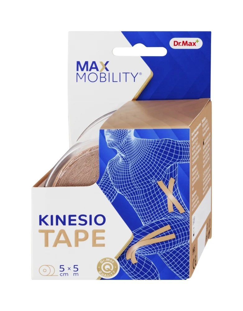 Max Mobility Bendaggio Elastico Terapeutico Nude 5Cmx5M Dolori e Rigidità Muscolare