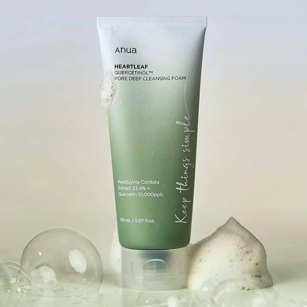 Anua Heartleaf Quercetinol Pore Deep Cleansing Foam 150Ml. Detergente Viso