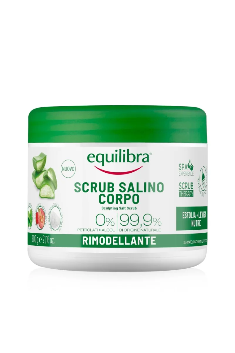 Equilibra Scrub Salino Rimodellante 600 G Esfolia, Leviga e Nutre