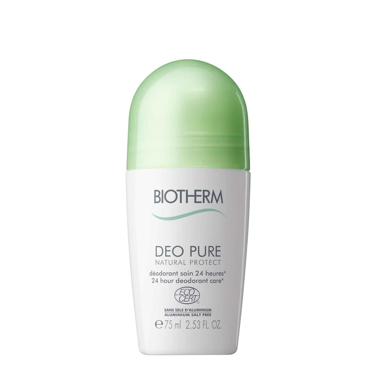 Biotherm Déo Pure Natural Protect Déodorant Soin 24H Bio Roll-On 75 ml Lenisce ed Idrata