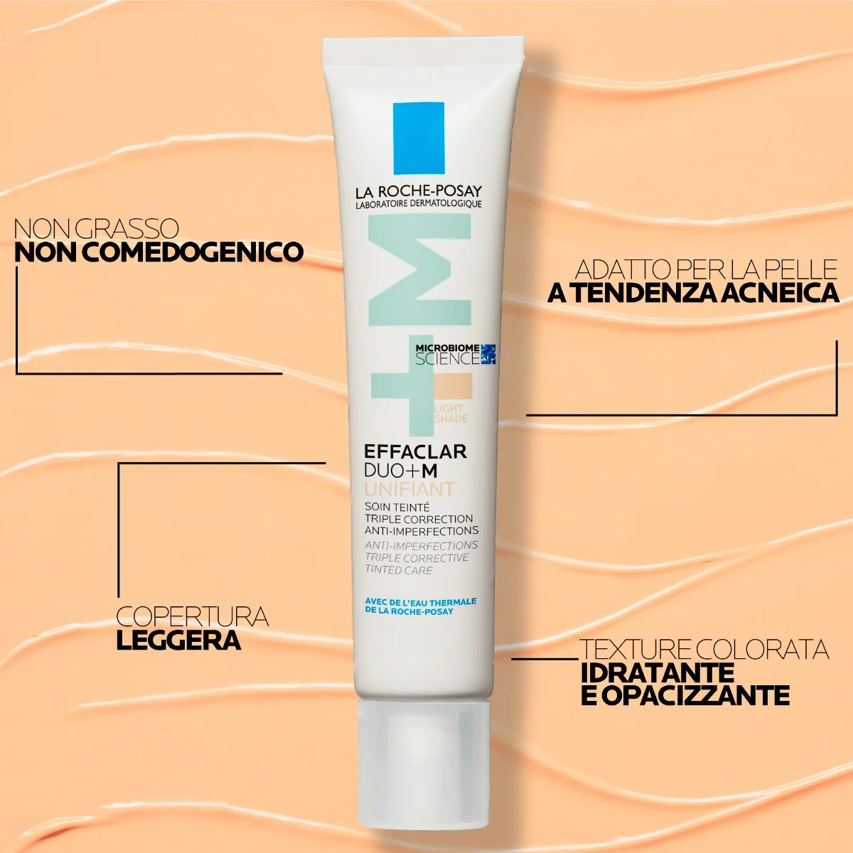 La Roche Posay Effaclar Duo+M Unifiant Light 40 ml Trattamento Viso Colorato