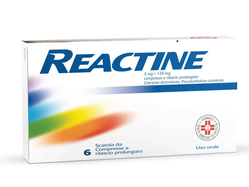Reactine 5 + 120 mg 6 Compresse