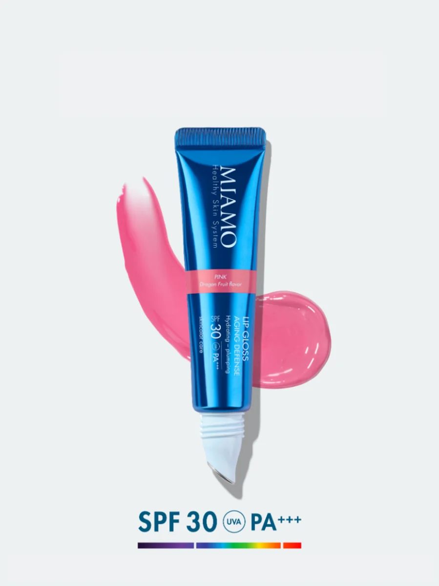 Miamo Skincolor Care Lip Gloss Aging Defense Spf 30+ Pink Dragon Fruit Flavor 15 Ml