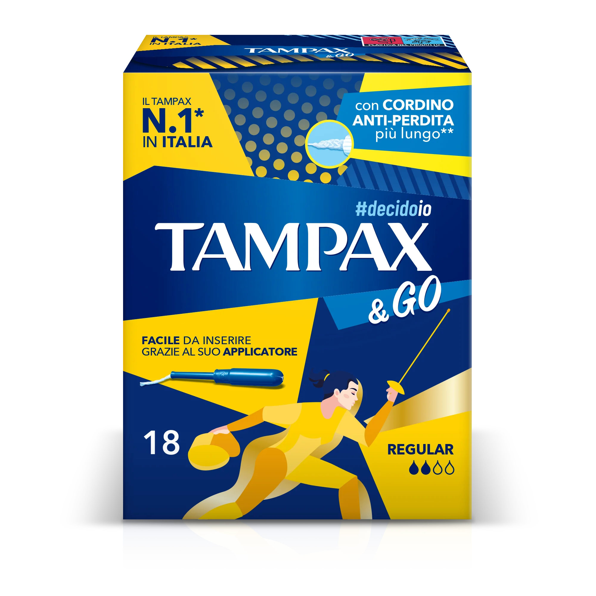 Tampax &Go Regular 18Pz Ginecologicamente Testato