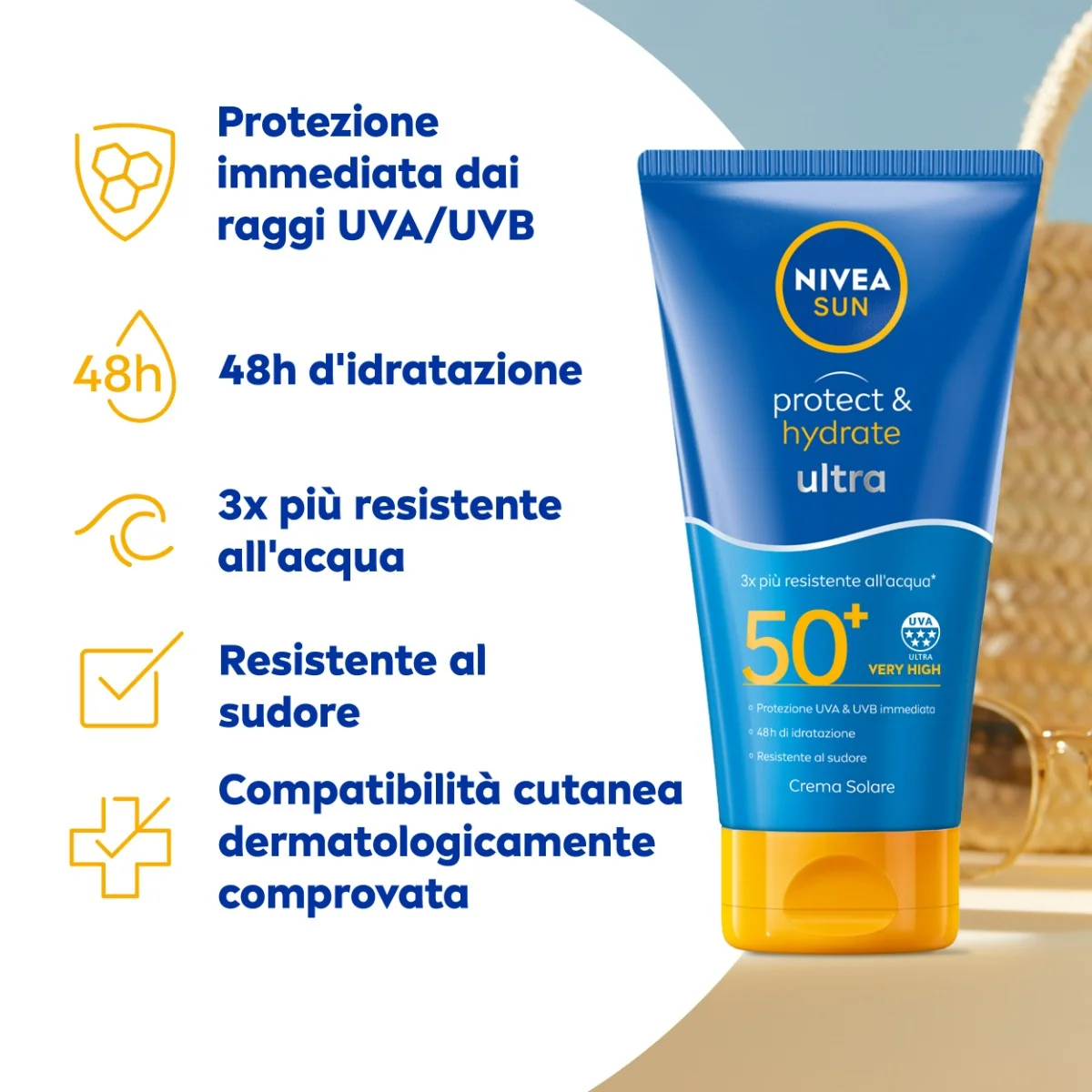 Nivea Sun Protect& Hydrate Ultra 150 ml Crema solare ultra resistente all'acqua