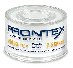 SAFETY PRONTEX WHITE TEX CEROTTO IN TELA AERATA 5M X 2,5 CM