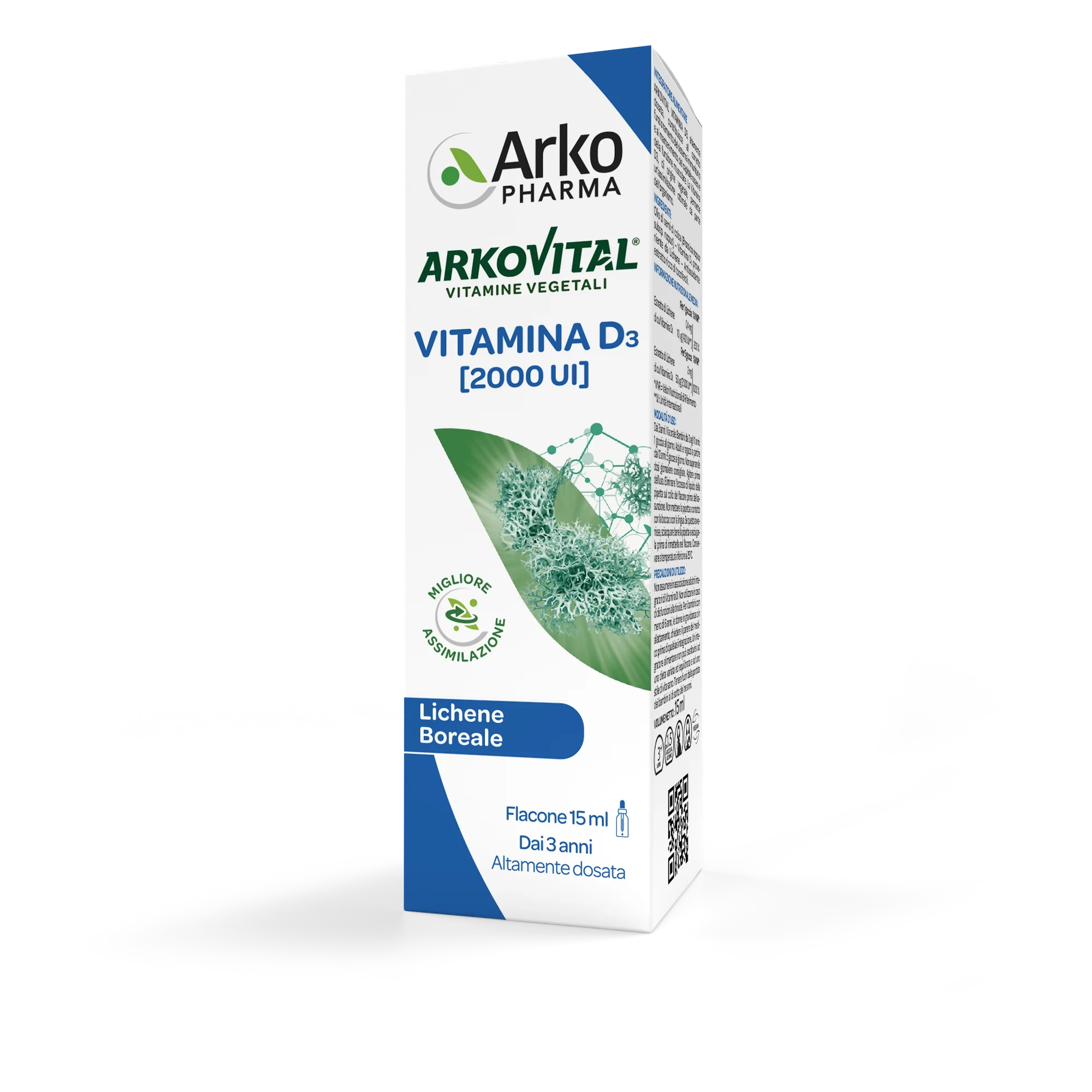 Arkopharma Arkovital Vitamina D3 15 ml Integratore Naturale Vitamina D3