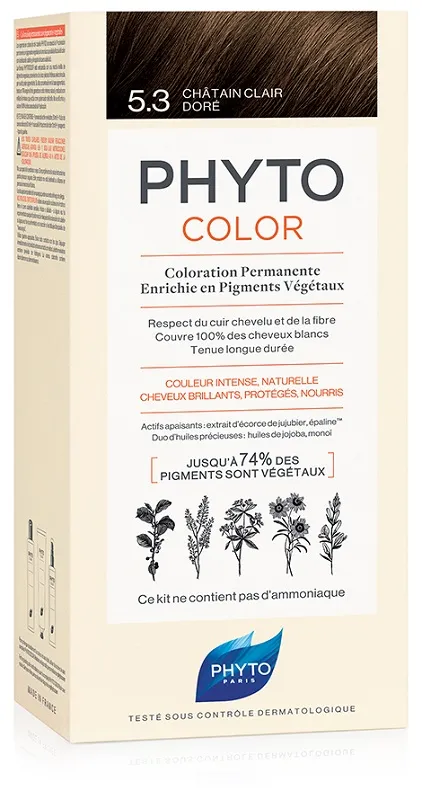 Phyto Phytocolor 5.3 Castano Chiaro Dorato  - Colorazione Permanente per Capelli