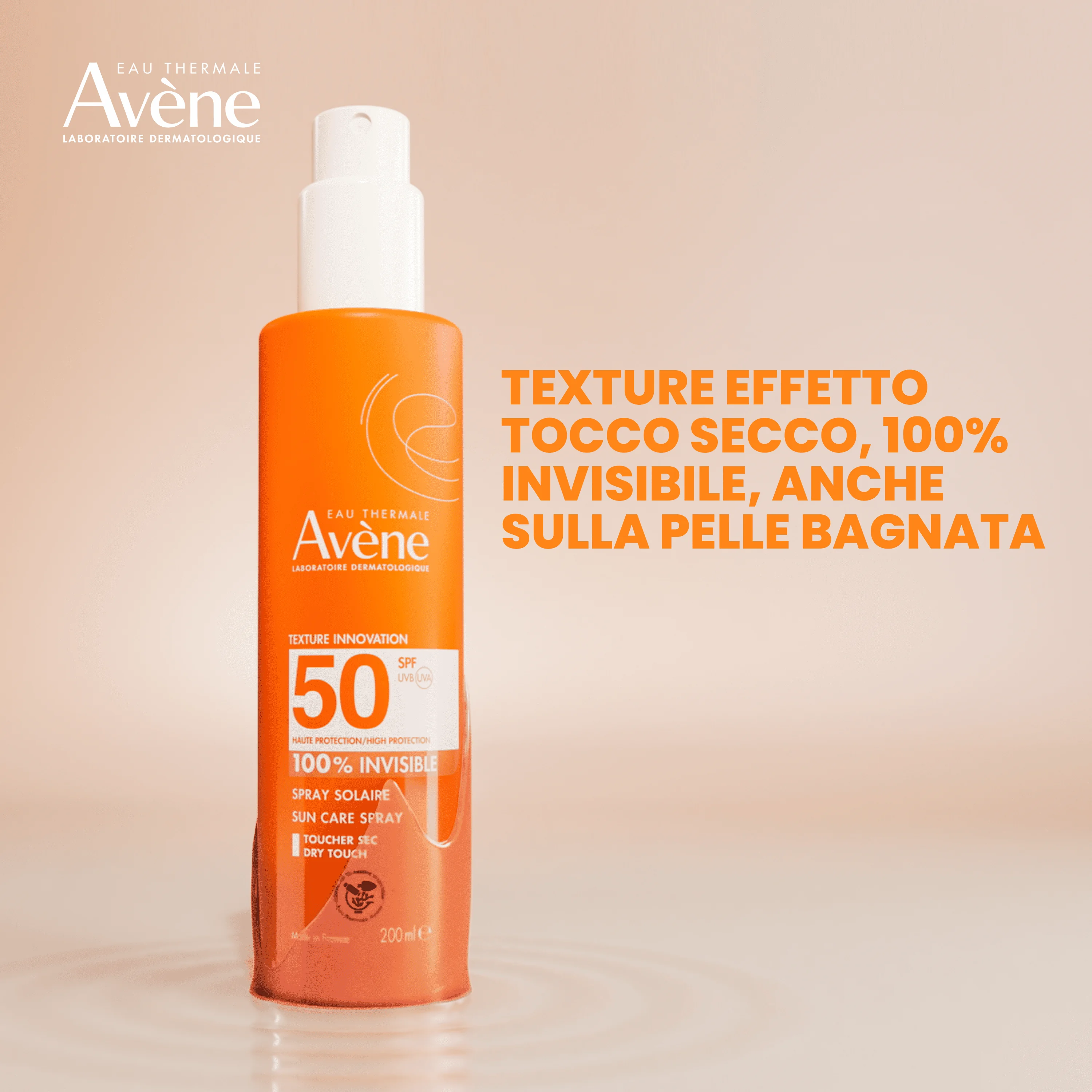 Eau Thermale Avène Spray Solare Protezione Alta SPF 50 200 ml Pelle Sensibile
