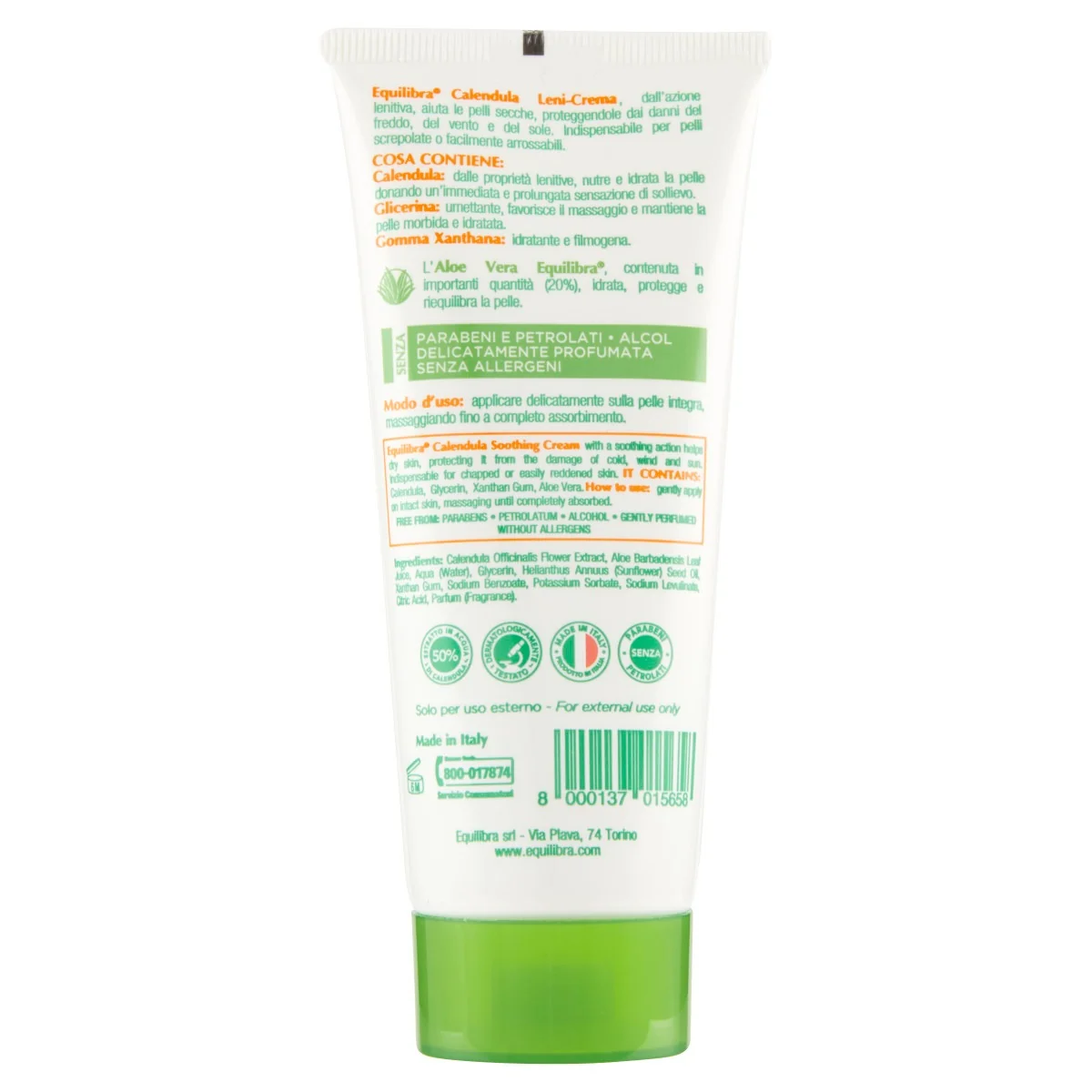 Equilibra Calendula 100 ml Crema Lenitiva